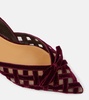 Romance D'Orsay velvet and mesh flats