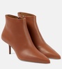 Leather ankle boots