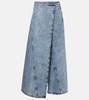 Wide-leg wrap jeans