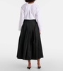 Gea pleated taffeta maxi skirt