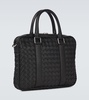 Intrecciato leather briefcase