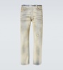 Mid-rise straight jeans