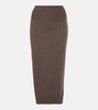 Melk virgin wool midi skirt