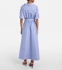 Lydia striped cotton midi dress