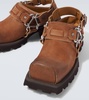 Leather slingback mules