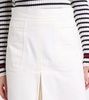 Renoir pleated cotton midi skirt