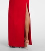 Draped crêpe satin gown