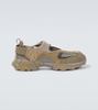 Rozes suede-trimmed sneakers