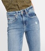 Girlfriend mid-rise straight jeans
