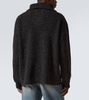 Linen and wool half-zip sweater