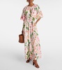 Gesto floral linen maxi dress