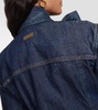 Tie-neck denim shirt