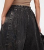 Distressed wide-leg jeans