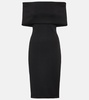 Off-shoulder jersey midi dress
