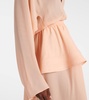 Peplum georgette maxi dress