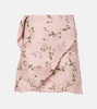 Agustina Wisteria floral linen beach cover-up