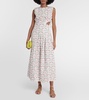 Otoño Trebol floral midi dress