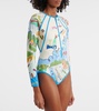 Nadia printed rashguard swimsuit