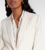 Pinstripe linen and cotton blazer