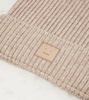 Face ribbed-knit wool-blend beanie