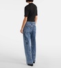 Twisted low-rise wide-leg jeans