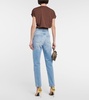 Draped cutout jersey tie top