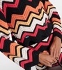 Kaleidoscopic Chevron cotton-blend cardigan