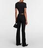 Low-rise flared jeans