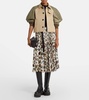 Paneled cotton-blend jacket