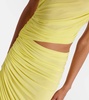 Ruched cutout jersey gown