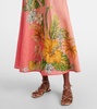 Anika floral linen maxi dress