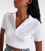 Cropped polo shirt