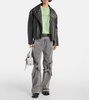 Mid-rise cotton canvas cargo pants