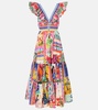Embellished cutout cotton maxi dress
