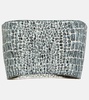 Croc-effect bandeau top