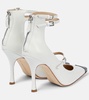 Paneled leather pumps