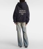 Logo cotton-blend jersey hoodie