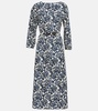 Betty floral cotton poplin midi dress