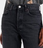 Riley high-rise cropped straight jeans