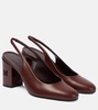 Damiersli leather slingback pumps