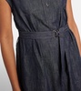 Belted denim maxi dress 