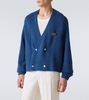Double-breasted cotton cardigan