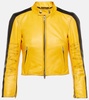 Cropped leather jacket