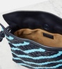 Flamenco Mini striped leather clutch