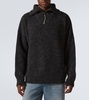Linen and wool half-zip sweater