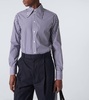 Striped cotton poplin shirt