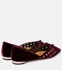 Romance D'Orsay velvet and mesh flats