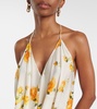 Dikata floral asymmetric midi dress