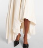 Pleated cotton midi dress