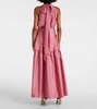 Elegante Brasile embellished satin maxi skirt